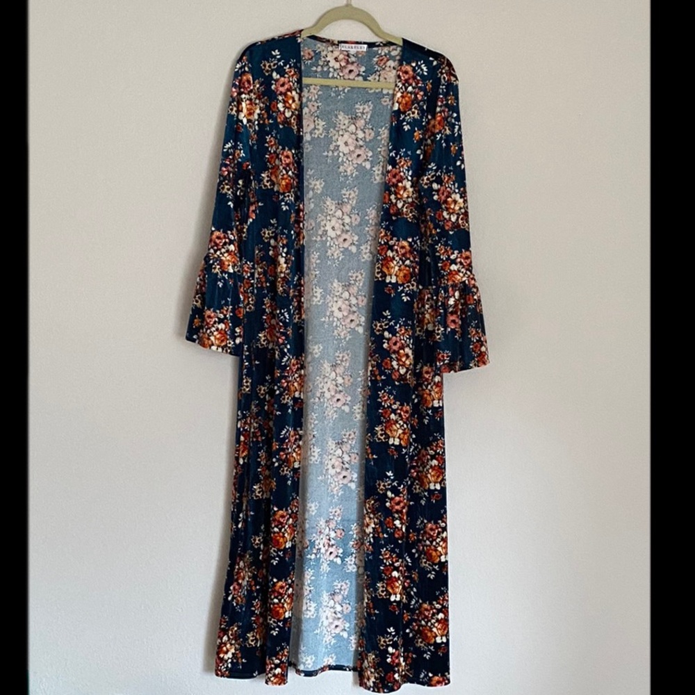 Colorful velvet Kimono